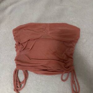 Fiesta Coral Strapless Top